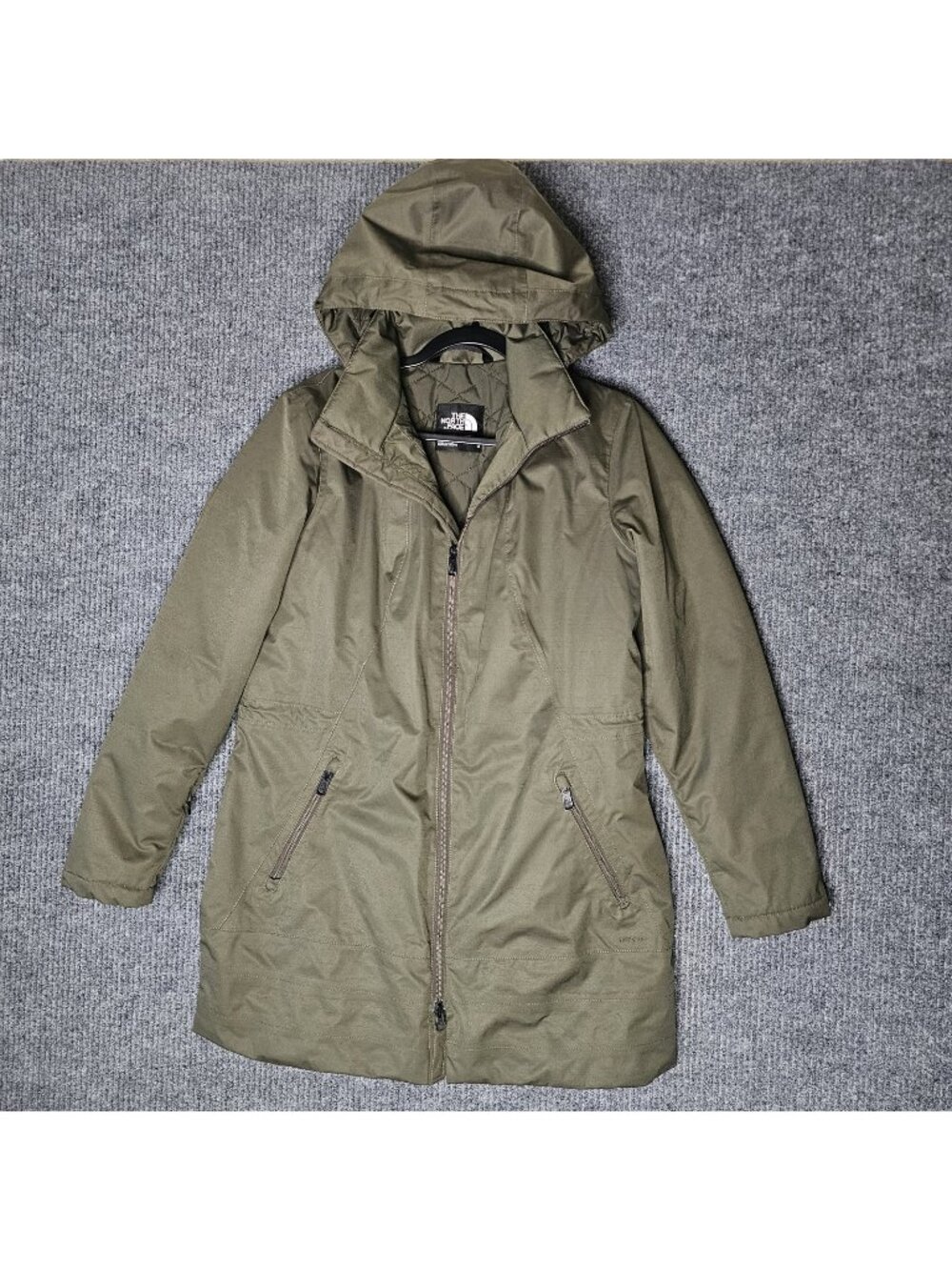 The North Face Ancha Parka Jacket TNF removeable hood Green Sz M